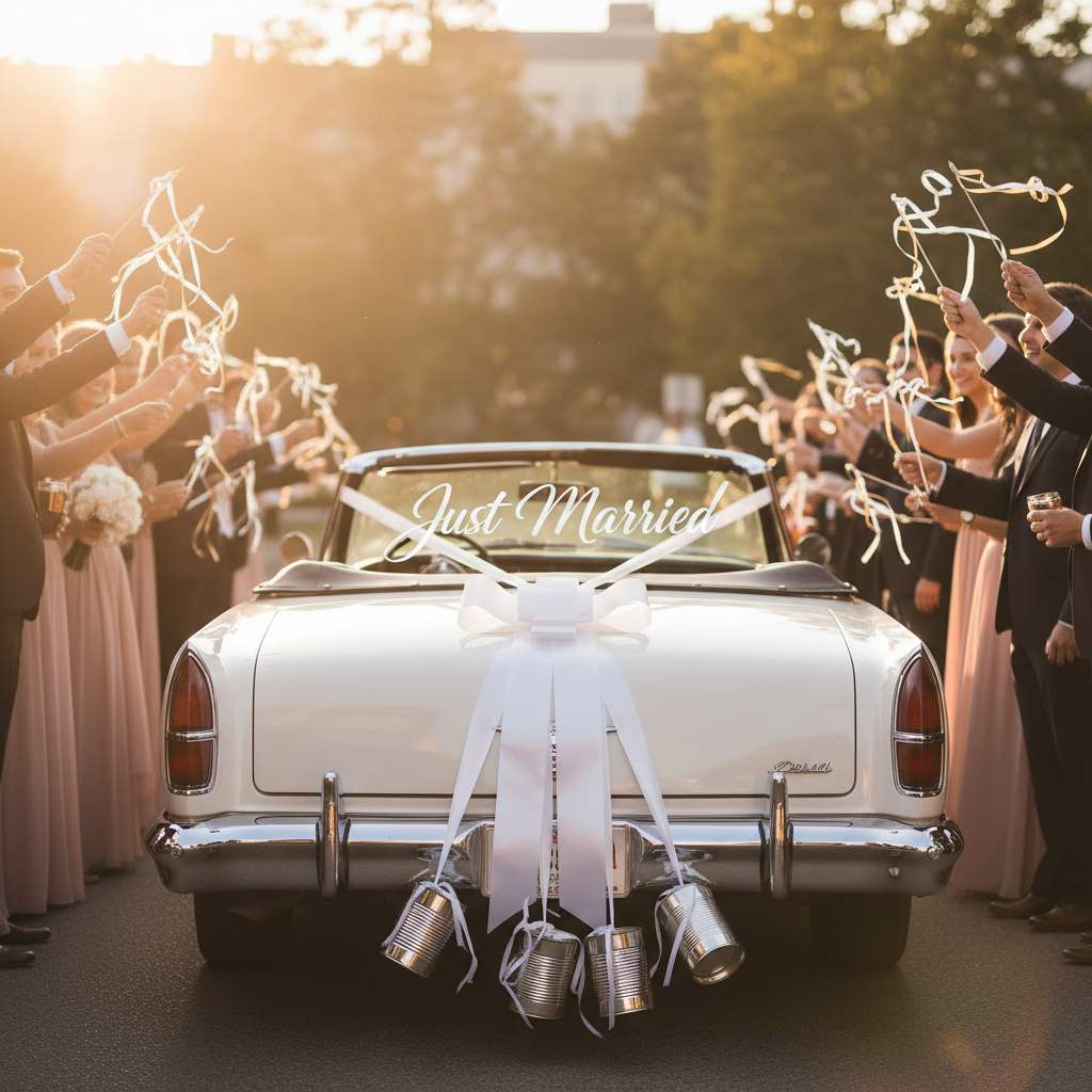 Just Married Car Decal & Wedding Send-Off Ideas Sizing Decoded: How to Pick the Right Decoration for Photos, Getaway Cars, and Reception Exits