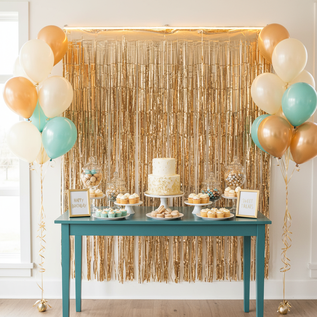 The Real Difference Between Foil Fringe and Fabric Backdrop Garlands — And Which One Fits Your Celebration Style