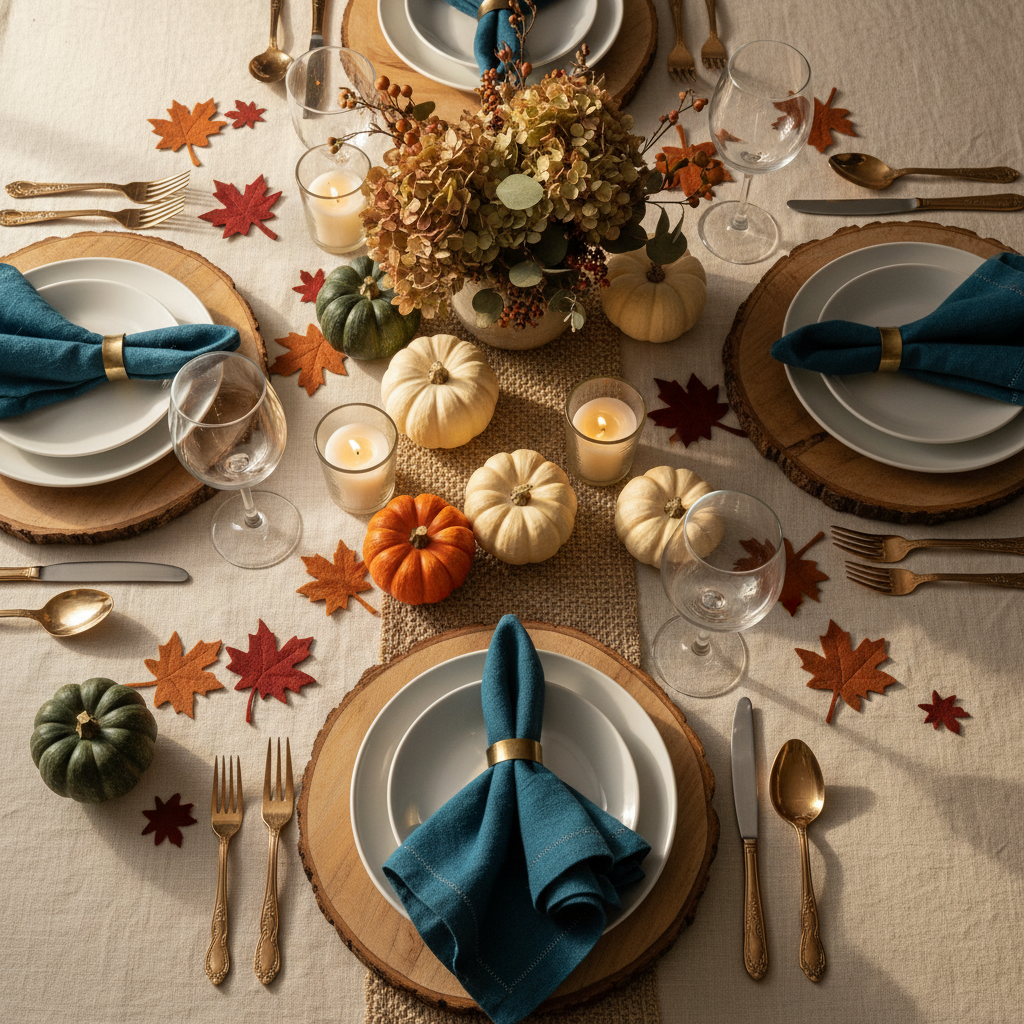 Small Space, Big Impact: How to Use Fall Thanksgiving Table Scatter Confetti in Any Dining Setup