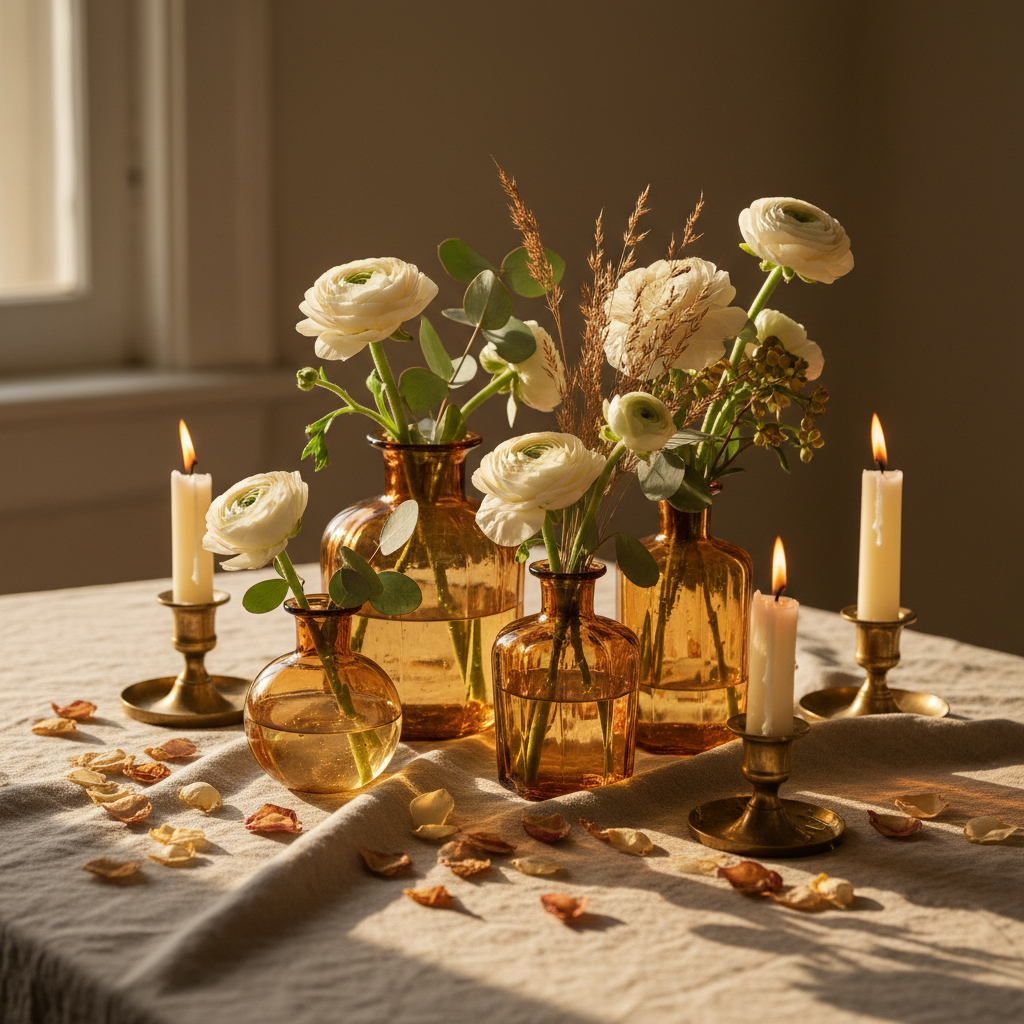 Why Vintage Amber Glass Vases Fail as Centerpieces — and How to Fix It Without Spending a Fortune