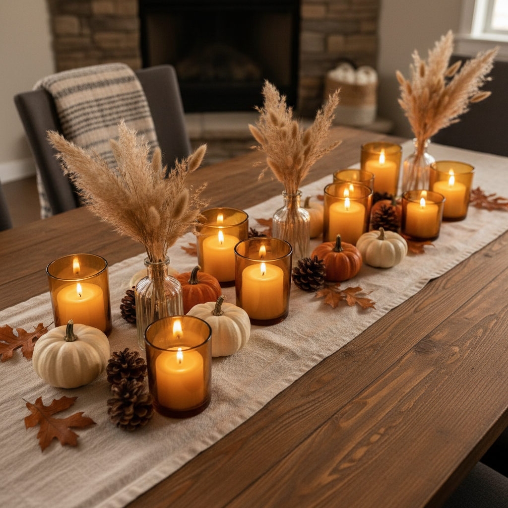Amber Glass Votive Candle Holders for Fall Decor in Every Room: A Room-by-Room Guide to Warm Seasonal Styling