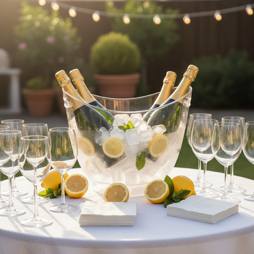Clear Acrylic Ice Bucket Bar Setup on a Budget: How to Get a Polished, Party-Ready Look Without Spending a Fortune