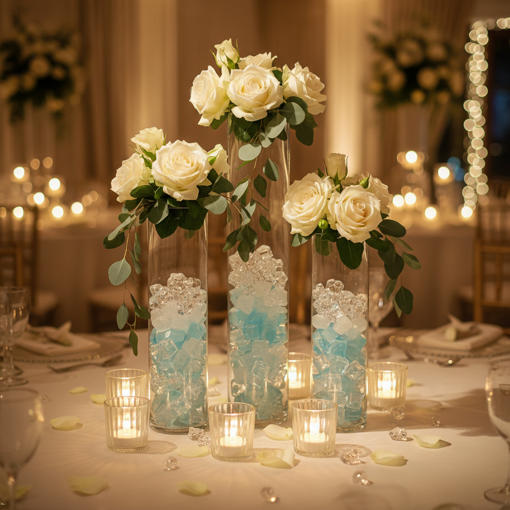 Decorating with Fake Ice Cubes Vase Filler Table Scatter: A Room-by-Room Guide to Effortless Event Styling