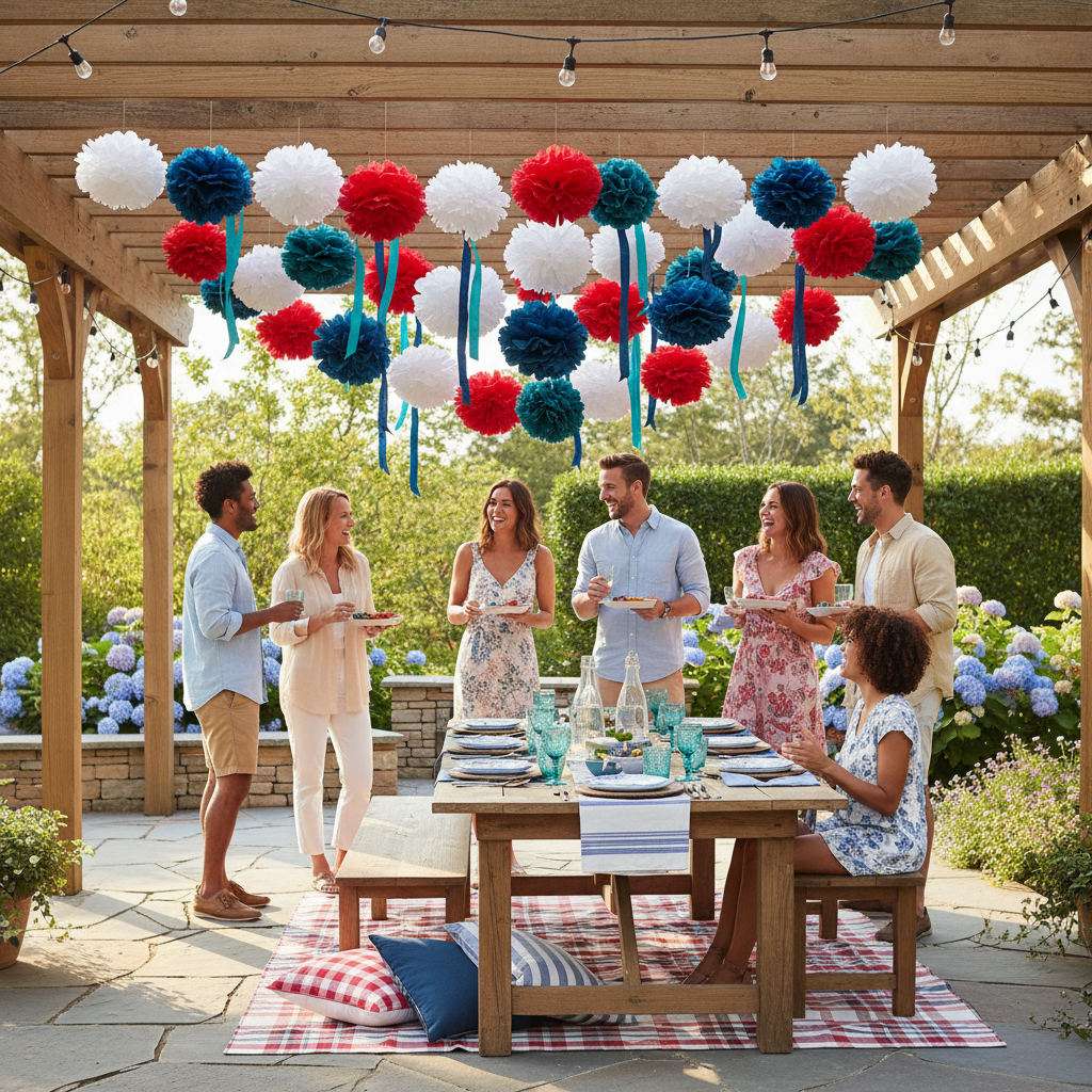 From Bare Backyard to Festive Firecracker Display: A Step-by-Step Patriotic 4th of July Hanging Paper Decorations Guide for DIY Party Planners