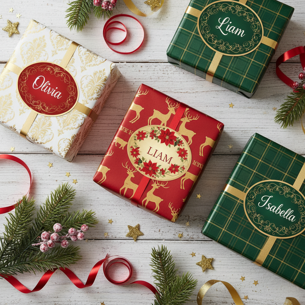 Personalized Christmas Gift Stickers for Holiday Boxes: What Actually Works in a Busy Gift-Wrapping Season
