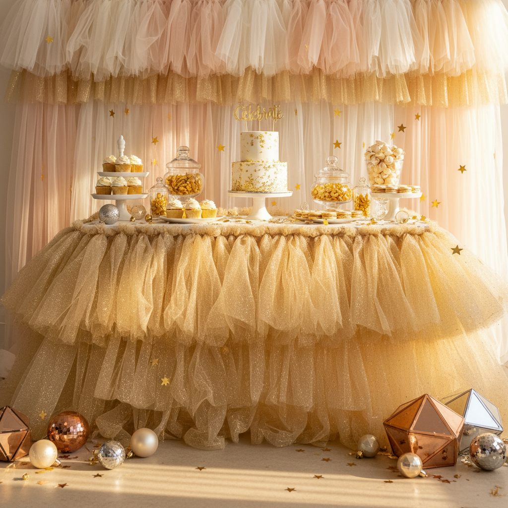 Glitter Tulle Fabric for DIY Party Decor on a Budget: How to Get a Stunning Sparkle Without Spending a Fortune