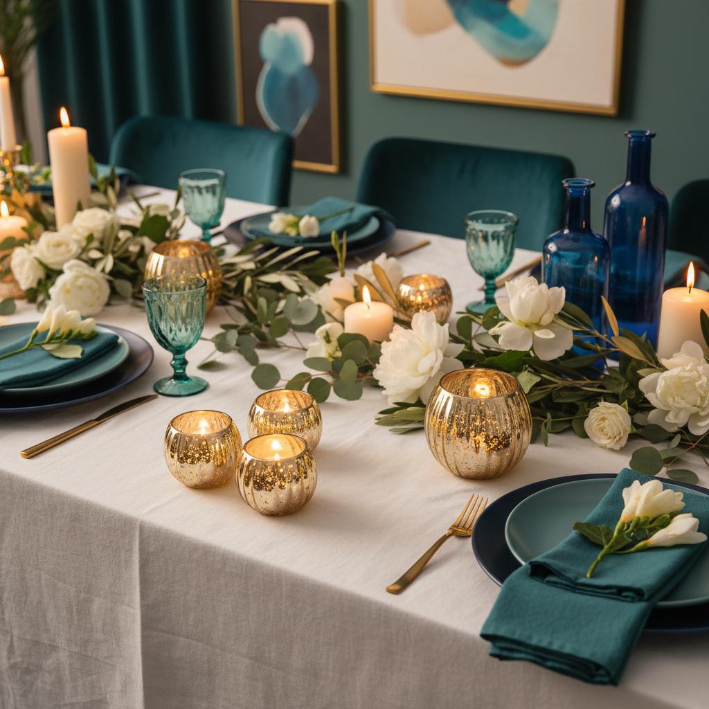 Gold Votive Candle Holders for Party Centerpieces Bought in Summer, Tested in Holiday Season: The Tablescape Disaster Nobody Plans For