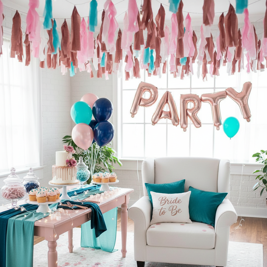 How Much Time You Trade for a Stunning Look in Crepe Paper Streamer DIY Bachelorette Party Decor