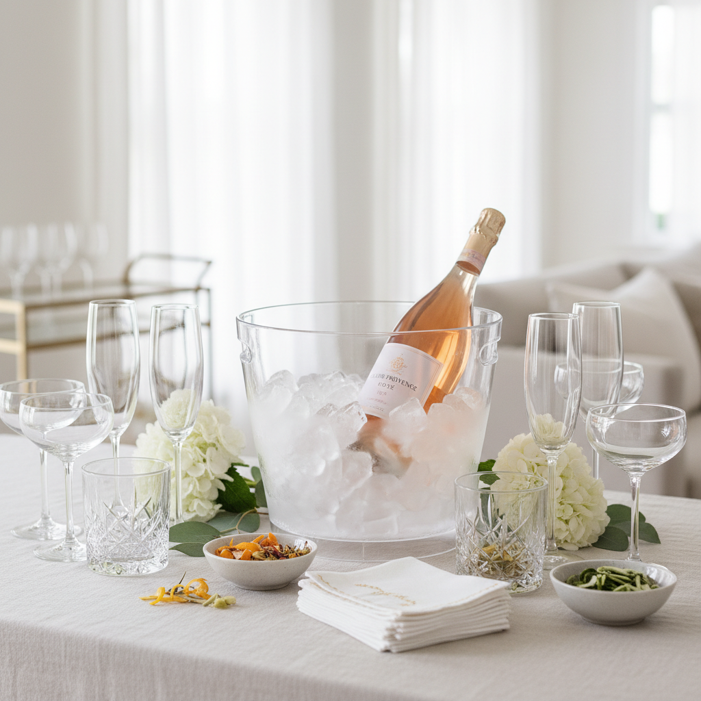 Clear Acrylic Champagne Ice Bucket Bar Party Setup for Hosts: What Actually Works in a Real Living Room