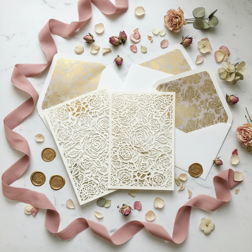 How Much Simplicity You Trade for Elegance in Laser Cut Wedding Invitation Ideas