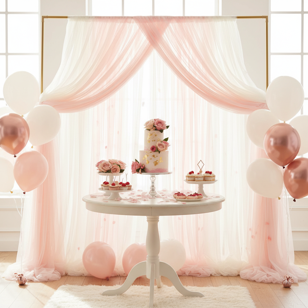 DIY Backdrop Fixes That Worsen Lumpy Results: How Far to Push Layering Techniques in Tulle Fabric Rolls Party Decorating