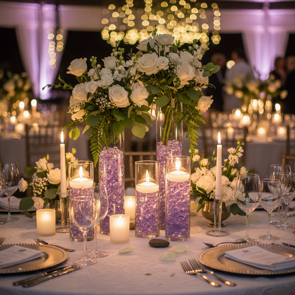 After Your Venue Booking: Judge Acrylic Diamond Vase Fillers for Wedding Centerpiece Ideas by Visual Impact, Not Just Price