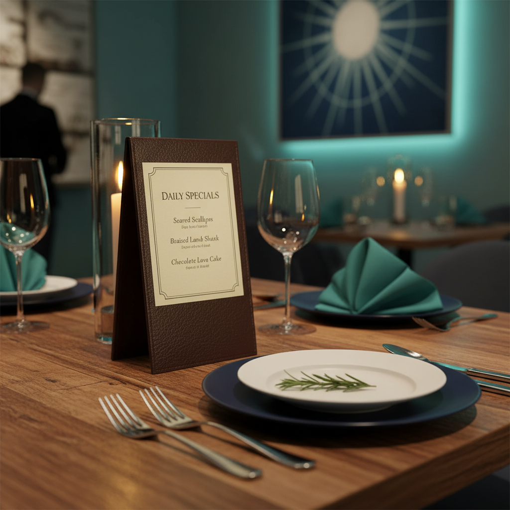 Restaurant Table Tent Menu Holder Display: Built for Foodservice, Marketed to DIY Event Hosts