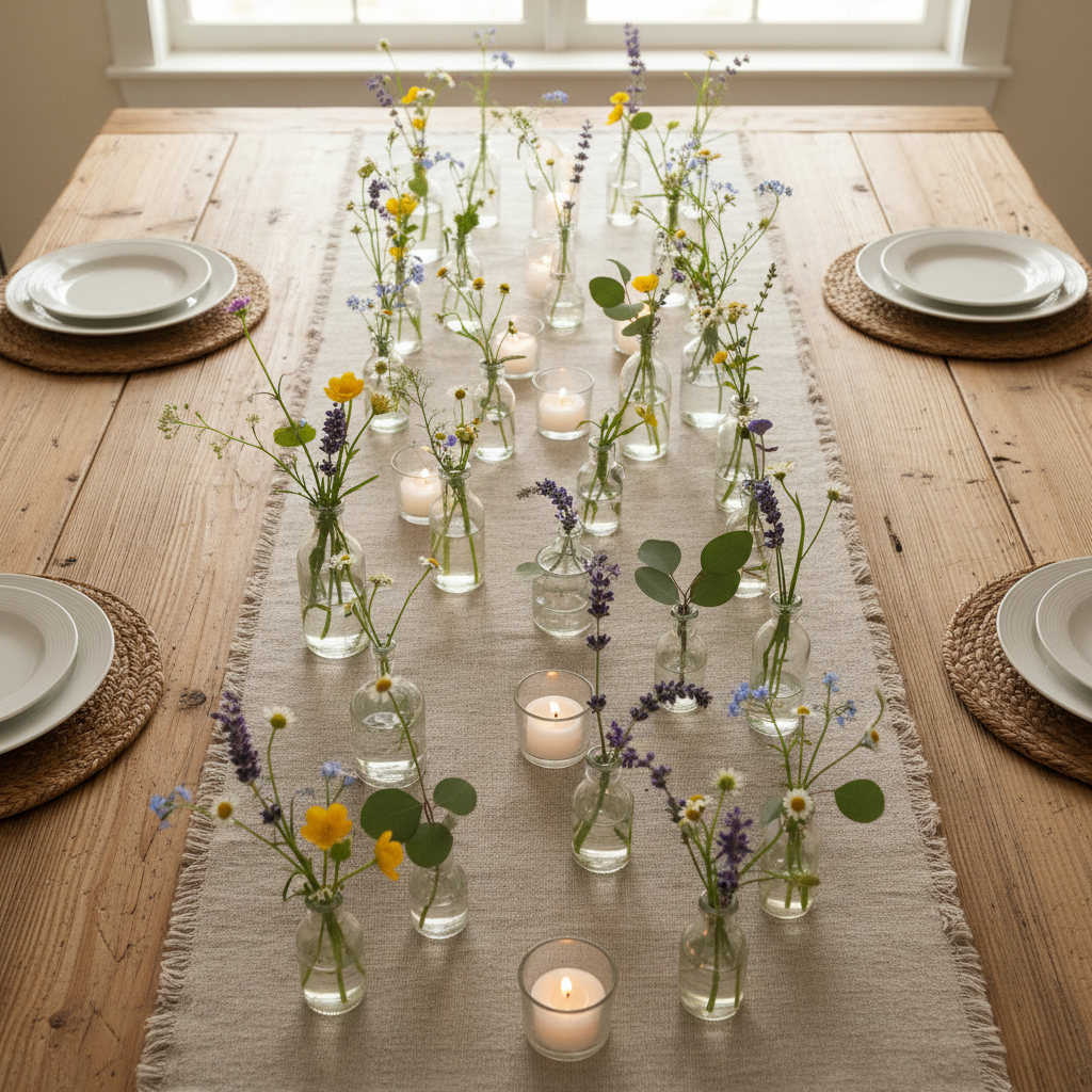 Splitting Centerpiece Styling by Job: When Casual Tablescapes and Formal Events Need Different Mini Glass Bud Vase Arrangements