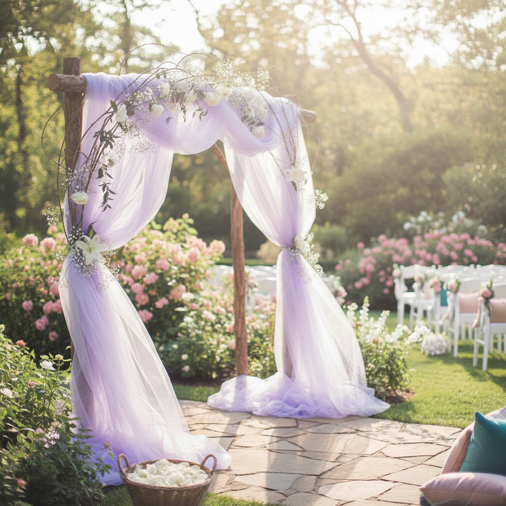 What Nobody Tells You About Yardage When You Plan Lavender Tulle Fabric DIY Wedding Decor