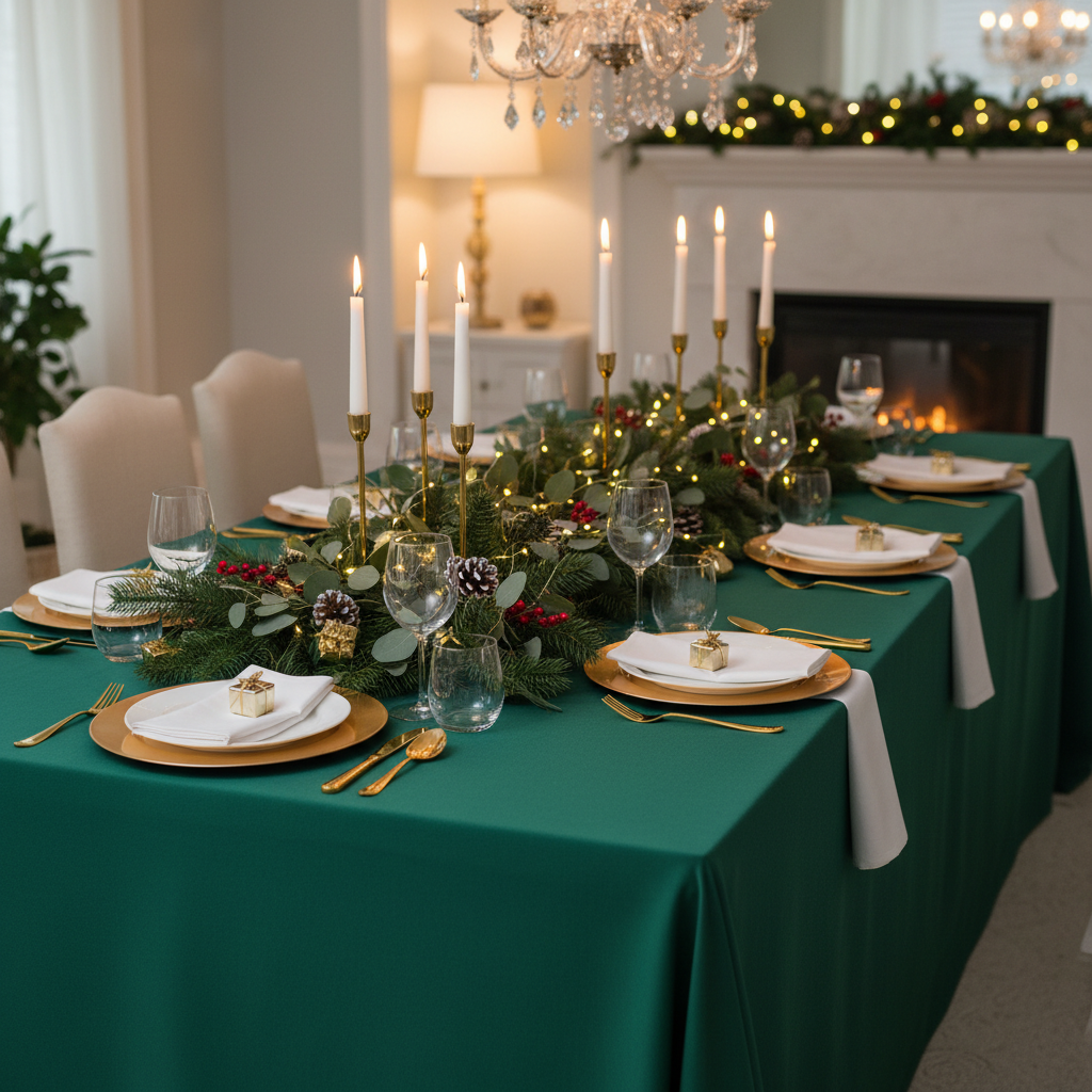 Rectangle Polyester Tablecloth Sizing for Holiday Dinner Tables: What the Measurements Actually Mean