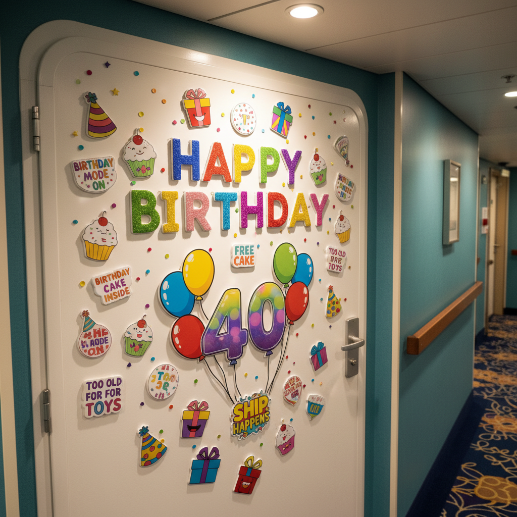 Your Cruise Cabin Door Looks Exactly Like Everyone Else's — Here's How Birthday Magnets Actually Fix That