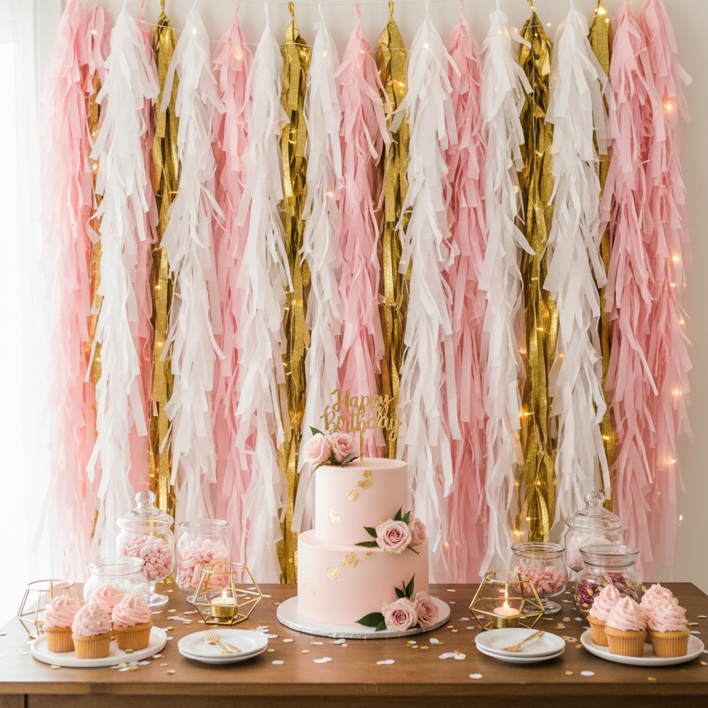 Crepe Paper Streamer Party Backdrop Ideas That Go Beyond the Basic Twist