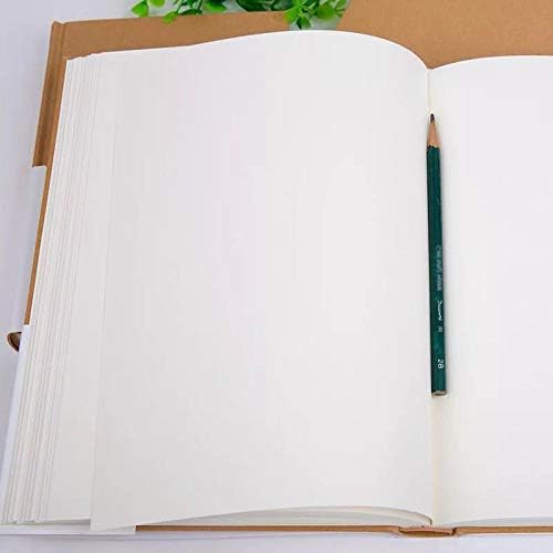 5.5x8.25 Sketch Book, 120 Sheets (100gsm), Hardcover Bound Sketch Notebook, Acid Free Blank Drawing Paper, Ideal for Kids & Adults, Kraft Cover