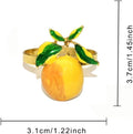 Lemon Napkin Rings Set of 6