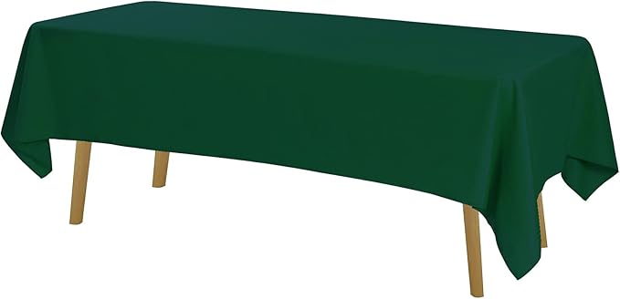 Rectangle Tablecloth 60x120 inch Washable Polyester Fabric Table Cloth for Wedding Party Dining Banquet Decoration（60x120, Hunter）