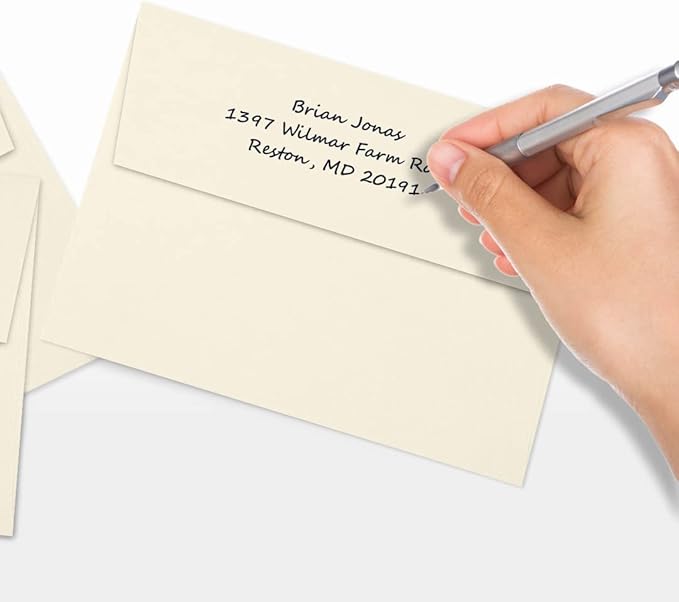 LUXPaper A7 Invitation Envelopes | Peel & Press | 5 1/4" x 7 1/4" | Natural | 80lb. Text | 30% Recycled | 50 Qty