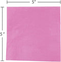 Small Beverage Napkins, Pink, 50/Pack, 5 X 5
