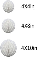 Party Honeycomb Balls Decorations 4'' 8'' 10'' Honeycomb Ball, 12pcs