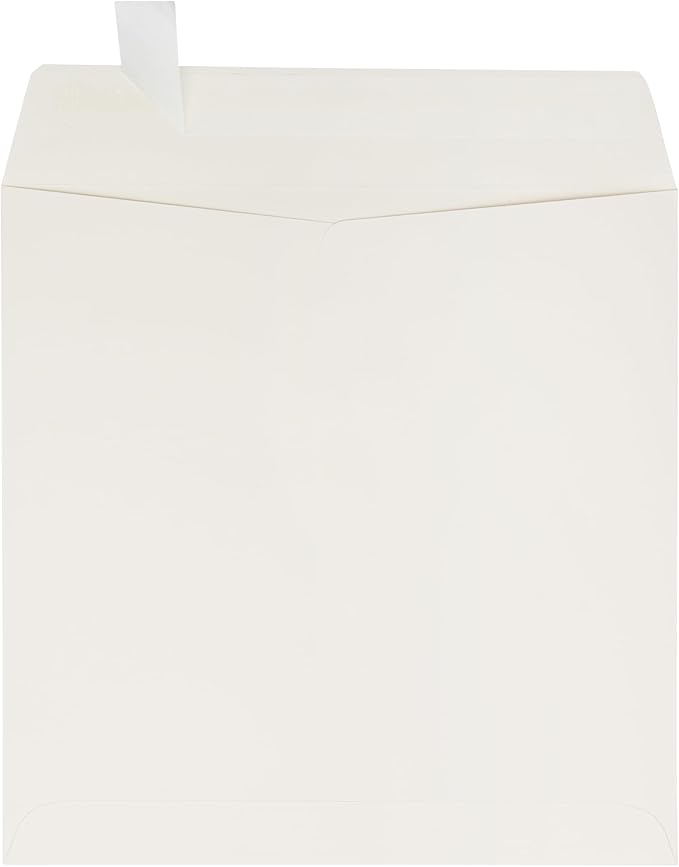 LUXPaper Square Invitation Envelopes | Peel & Press | 8" x 8" | Natural | 70lb. Text | 50 Qty