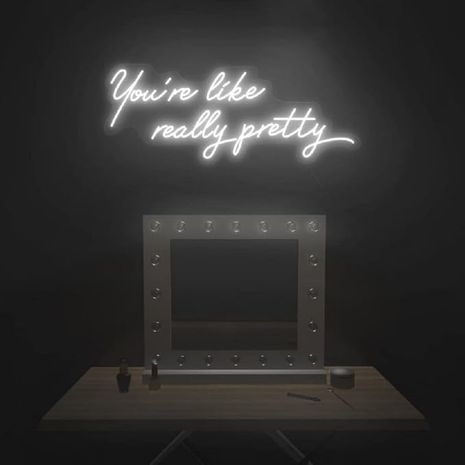 Lighted Neon Sign with White USB-Powered LED, 17.7 x 13.7 Inch Wall Decor