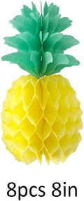 Paper Pineapple Honeycomb Decorations 8pcs Tissue Party, 8inch