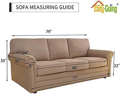 Sofa Slipcover for 3-Cushion Couch, Reversible Red/Ivory Quilted Microfiber