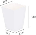 Popcorn Boxes Mini Paper Popcorn Box for Party – White, Pack of 36