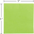 Small Beverage Napkins, Lime Green, 50/Pack, 5 X 5