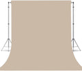 Beige Photo Backdrop,Photo Booth Portrait Photography Backdrops,Studio Beige Backdrop for Photoshoot Streaming Video Shooting 8FTx10FT