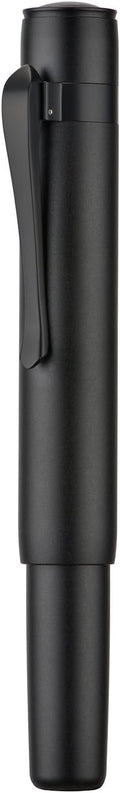 Hongdian M2 Black Forest Mini Fountain Pen, Fine Soft Nib & Sleek Shape Aluminium Short Pocket Travel Pen (Matte Black)