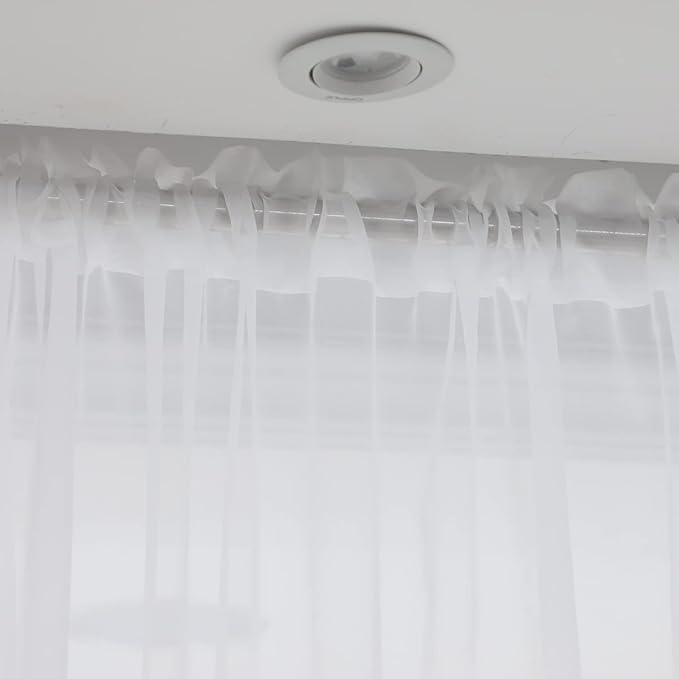 Window White Sheer Curtains 130 Inches Long 2 Panels Sheer Curtain Basic Rod Pocket Panel for Bedroom Children Living Room Yard Kitchen (White, 52" W x 130" L | 2 pcs)