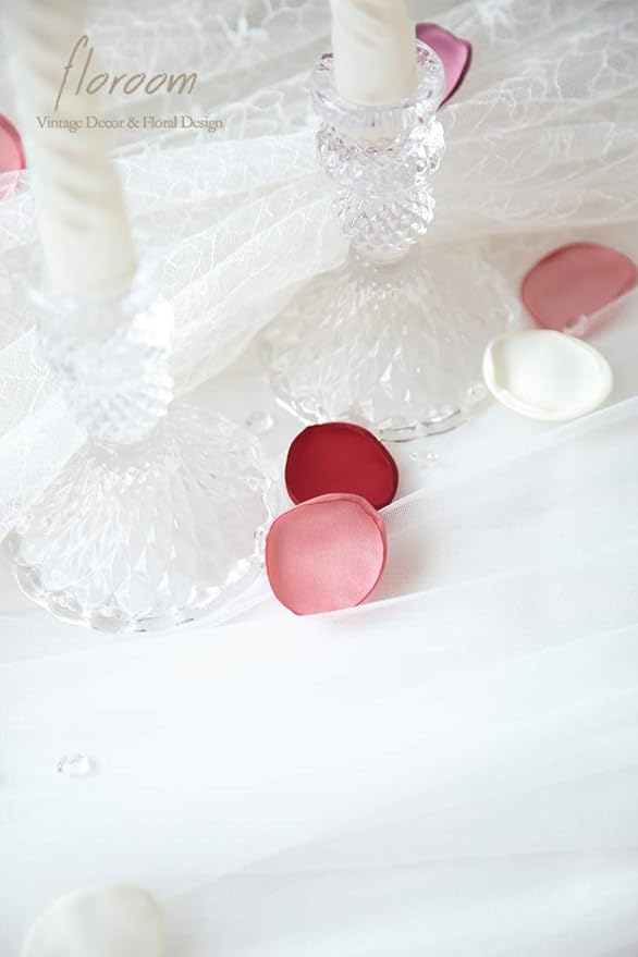 Confetti Rose Petals, 500 Maroon Satin Petals for Weddings & Parties