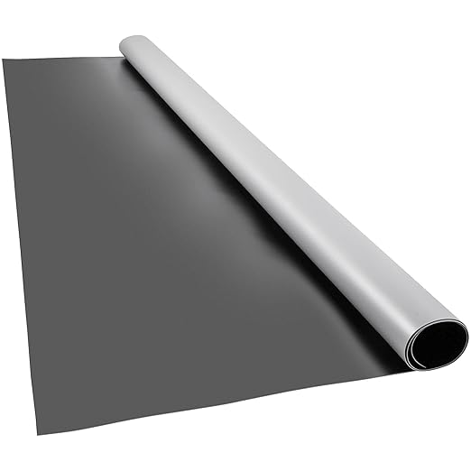 VEVOR Dance Floor, 6.6x11.8ft Dance Floor Roll, 0.06in Thick PVC Vinyl Dance Floor, Black/Grey Reversible Portable Dance Floor, Non-Slip Dance Flooring, Ballet Dance Floor for Jazz, Pop, Lyrical Style
