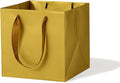 Gold Square Gift Bag 12 in Paper Gift Box Large Square Bottom Kraft Paper Bags with Handles for Party Favor, Birthday Gift Bags (Gold, 12 x 12 x 12 in, 10 CT)