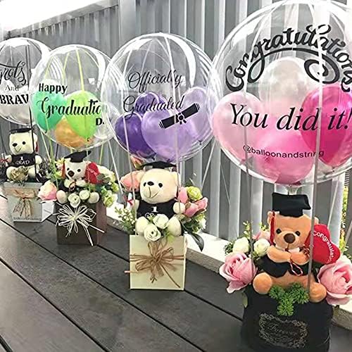Balloon Stand Centerpieces, 15 Pack White 17 Inch Plastic Balloon Sticks