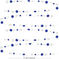 White and Silver Circle Dots Garland Royal Blue, 46 Feet – Navy Blue