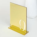 Wedding Table Numbers 1-30 with Stands – Gold