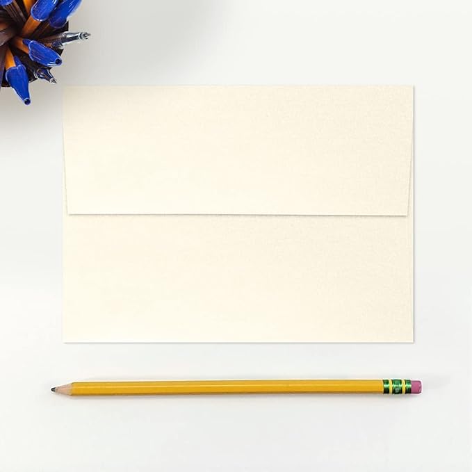 LUXPaper A7 Invitation Envelopes | Peel & Press | 5 1/4" x 7 1/4" | Champagne Metallic | 80lb. Text | 250 Qty