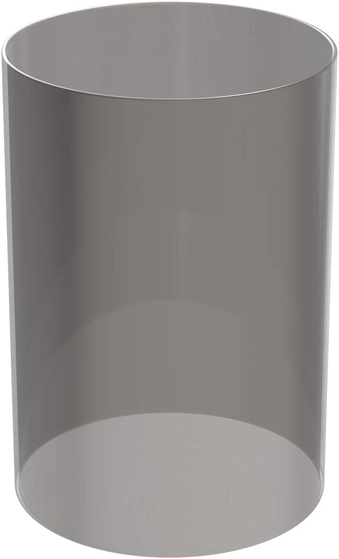 Electroplated Glass Hurricane Mirror Effect Cylinder Candle Holder Bottomless Glass Sleeve Lamp Shade Replacement (Grey,2.5X12)