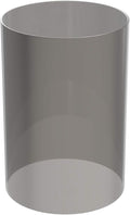 Electroplated Glass Hurricane Mirror Effect Cylinder Candle Holder Bottomless Glass Sleeve Lamp Shade Replacement (Grey,2.5X6)