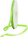 TONIFUL 3/8 Inch x 100yds Fluorescent Apple Green Satin Ribbon Thin Solid Fabric Ribbons Roll for Gift Wrapping Floral Hair Balloons Craft Sewing Party Wedding Decoration Valentine's Day Halloween
