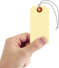 Blank Manila Shipping Tags with Elastic Strings, Pack of 250