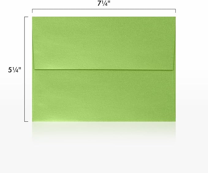 LUXPaper A7 Invitation Envelopes | Peel & Press | 5 1/4" x 7 1/4" | Fairway Metallic | 80lb. Text | 50 Qty