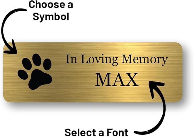 Custom Engraved Name Plates with Adhesive, Made in The USA, Personalized Pet Urn, Memorial Plaque, Picture Frame, Art Tag, Flag case (Black Plate/Silver Text, 1x3 Inch)